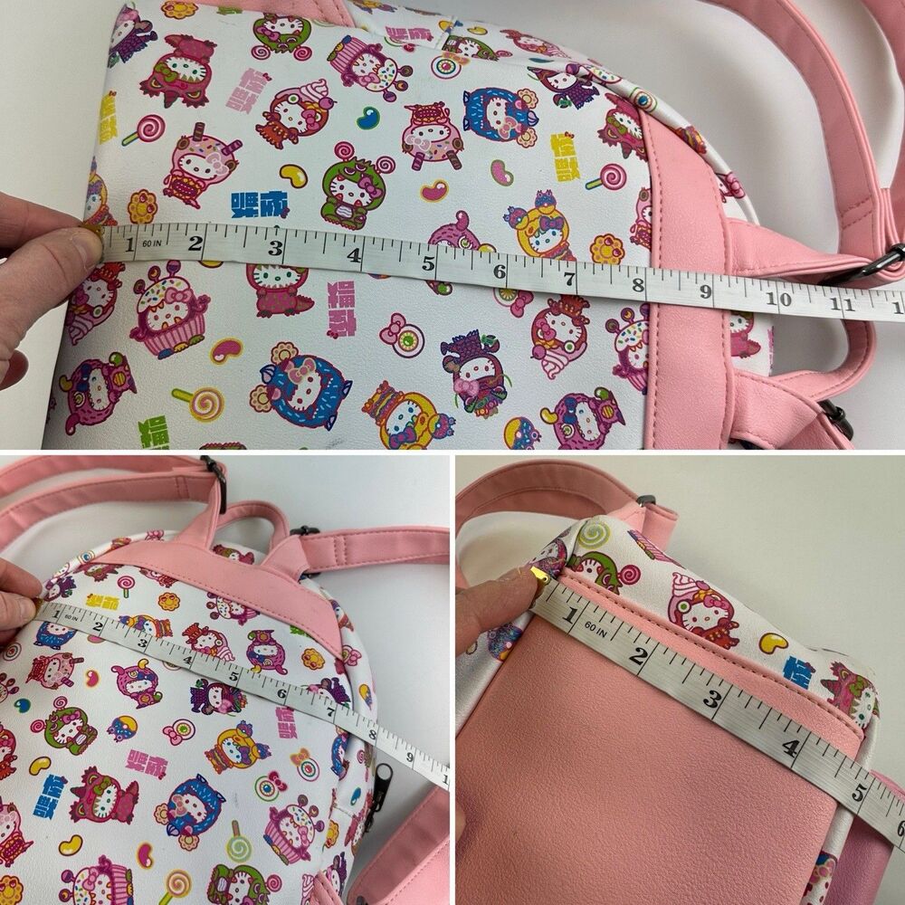 Loungefly Sanrio Hello Kitty Monster Costumes Mini Backpack Pink Faux Leather - Picture 16 of 16